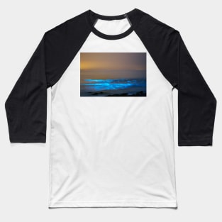 Bioluminescent plankton, Port Eynon Bay, Gower Baseball T-Shirt